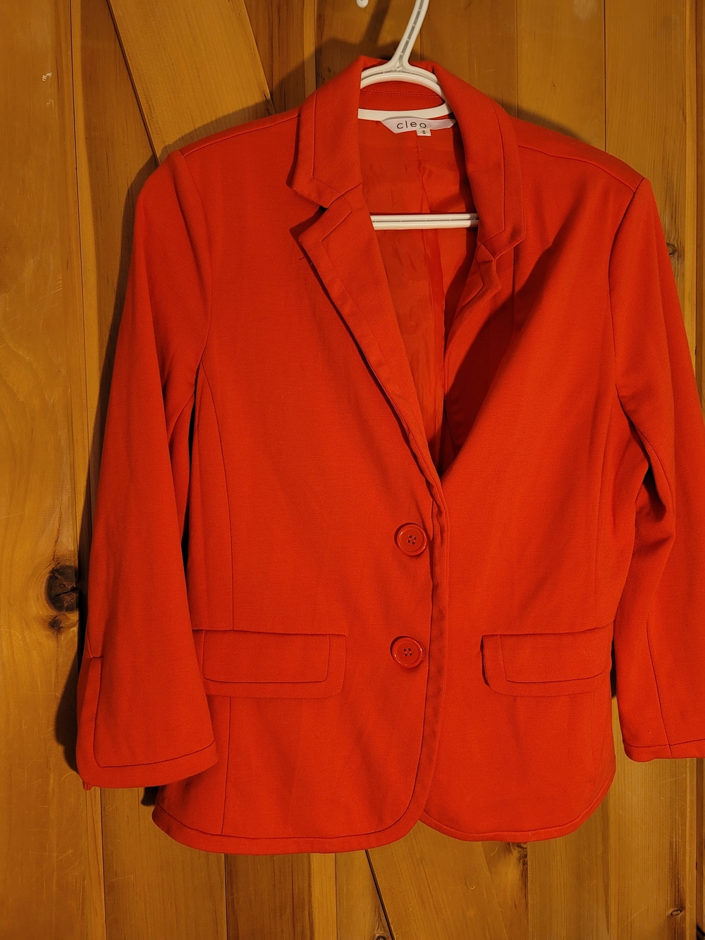 Cleo Womens Red Blazer Jacket